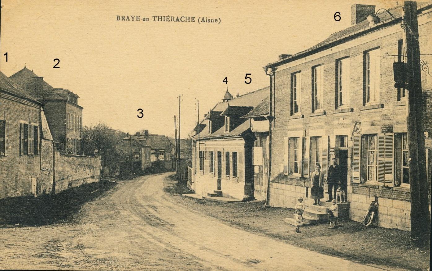 La rue Principale de Braye-en-Thiérache (années 1920-30)